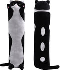 Lovely Plush Cat Doll Cute Cartoon Soft Stuffed Kitten Pillow Long Throw Sleeping Pillow Doll Toy Gift for Kids Girlfriend Multiple Size (Black, 50cm/19.6in)
