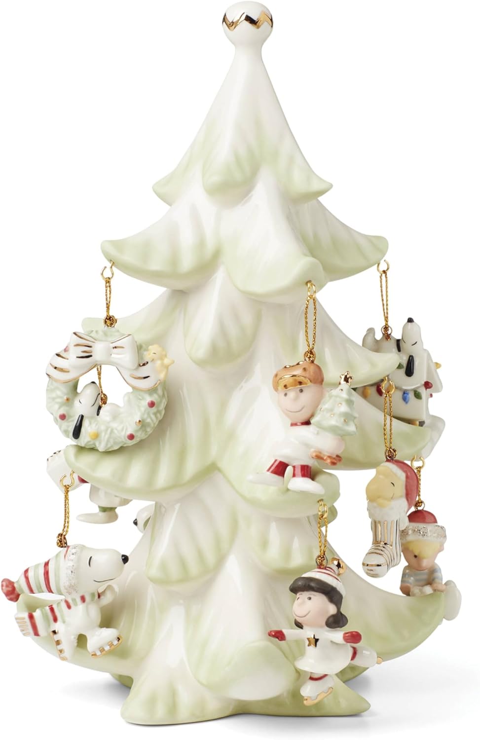 Snoopy & Friends 11-Piece Christmas Tree Ornament Set, Display Stand