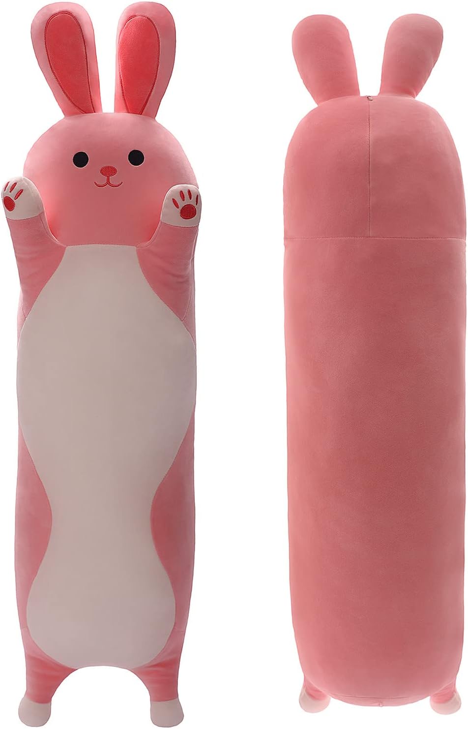 Soft Pink Bunny Plush Rabbit Doll, 27.6in Hugging Pillow Toy Gift for Kids & Girlfriend
