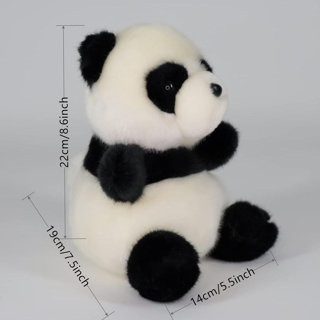 8.6" Panda Stuffed Animals Plush, Cute Plushies for Animal Themed Parties Teacher Student Award, Animal Toys for Baby, Boy, Girls, Great for Nursery, Room Decor, Bed (Panda)