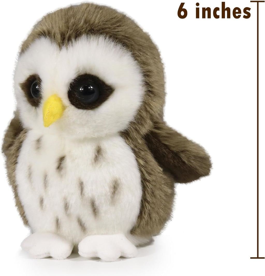 Bear Wild Animal Small Stuffed Animals Zoo Family Plush Toy (Owl 6 Inches)
