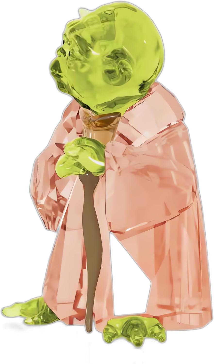 Star Wars Master Yoda Crystal Figurine, Green and Brown Crystals