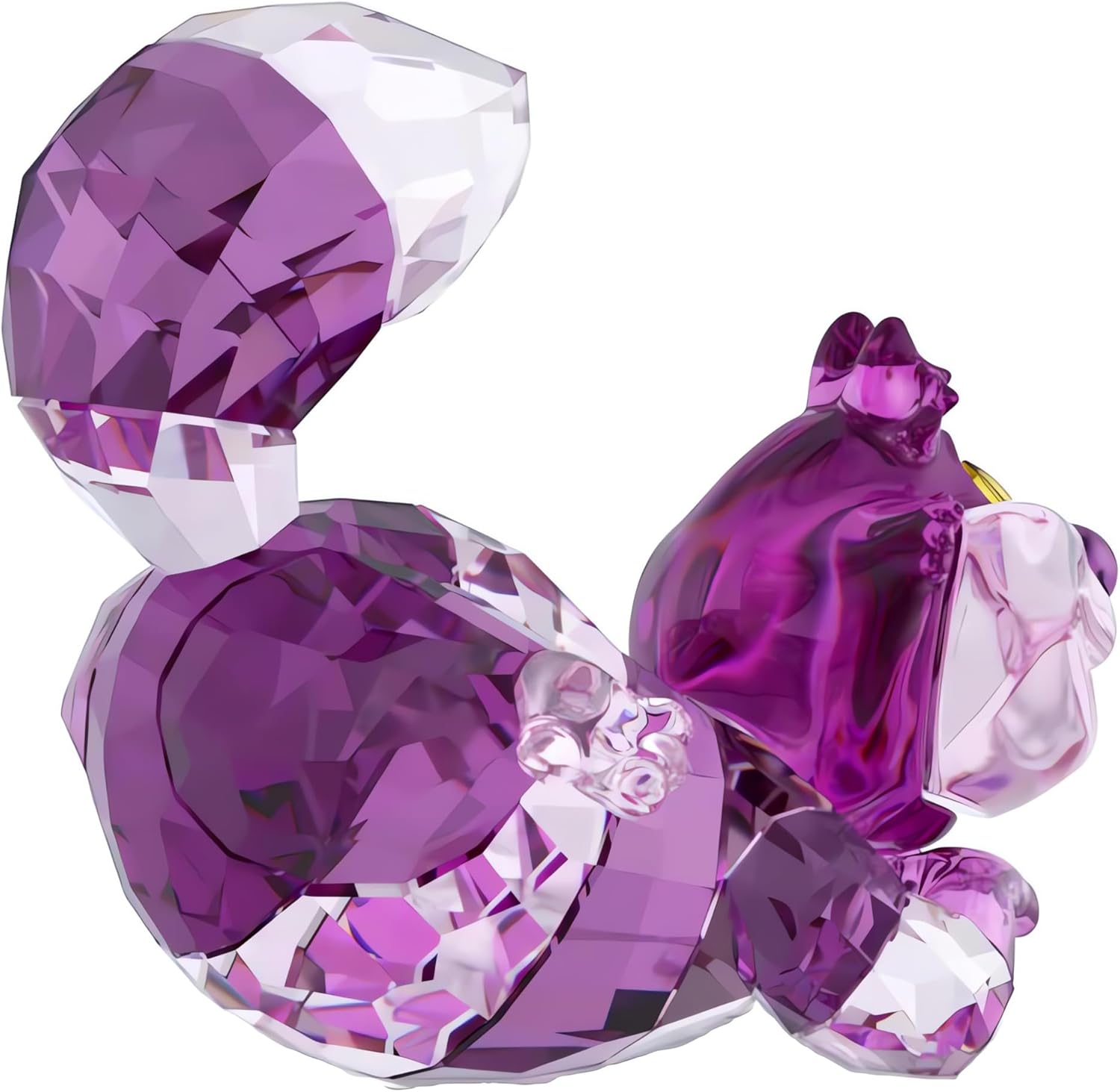 Alice In Wonderland Crystal Figurine Cheshire Cat, Multicolored Crystals with Metal Acs, Part of the  Alice in Wonderland Collection