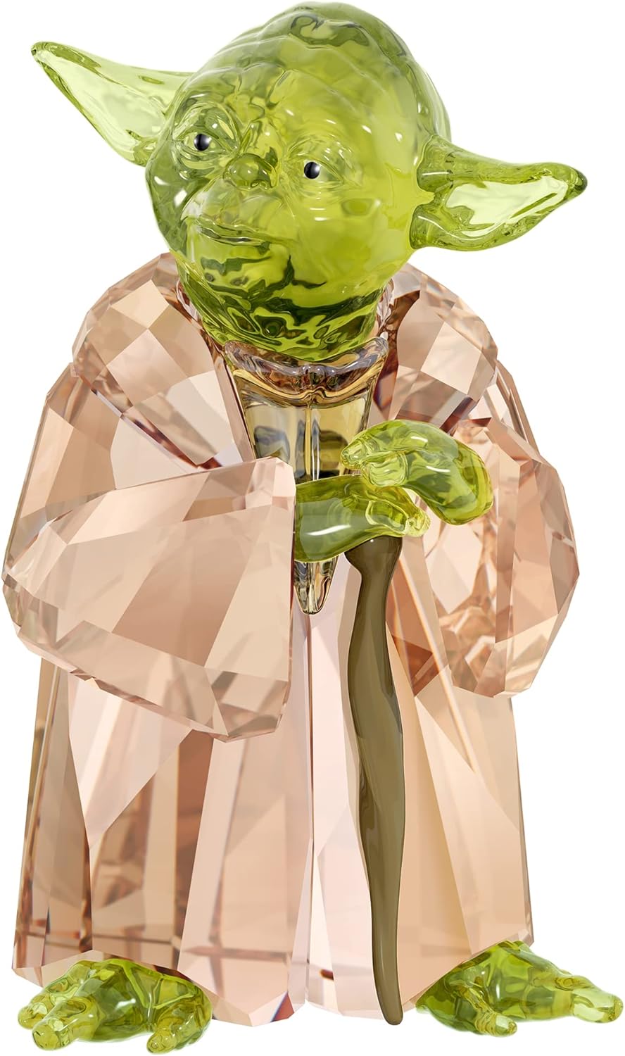Star Wars Master Yoda Crystal Figurine, Green and Brown Crystals