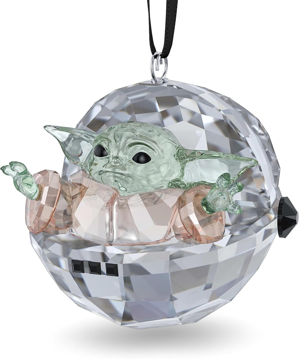 Star Wars The Mandalorian Grogu Ornament, Multicolored Crystals, Hanging Decoration, Part of The  Star Wars Collection